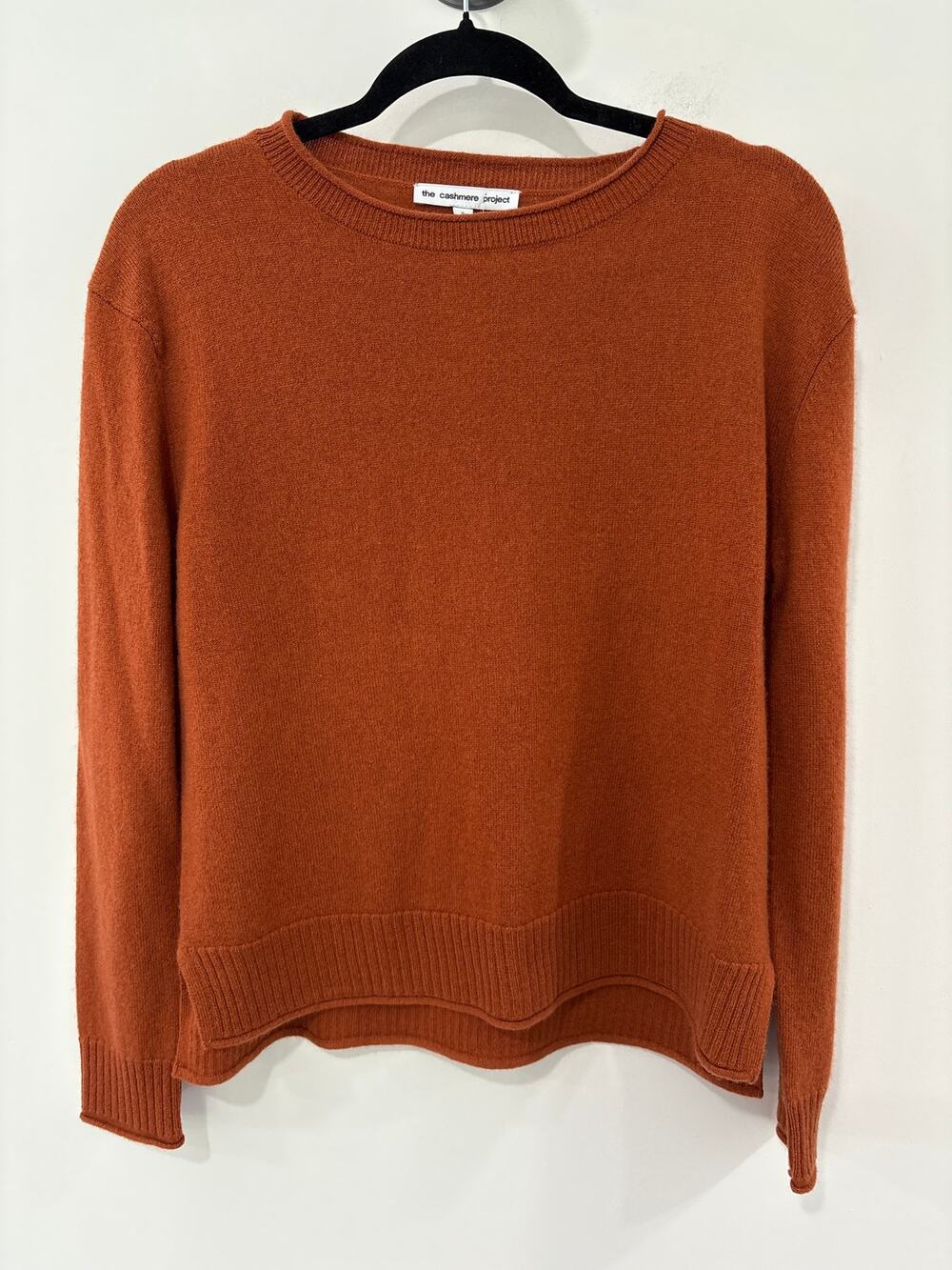 The Cashmere Project Crewneck Orange 100% Cashmere Sweater Size S